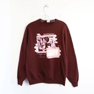 Snifferish vintage video game print sweatshirt pullover fleece lined M oversized